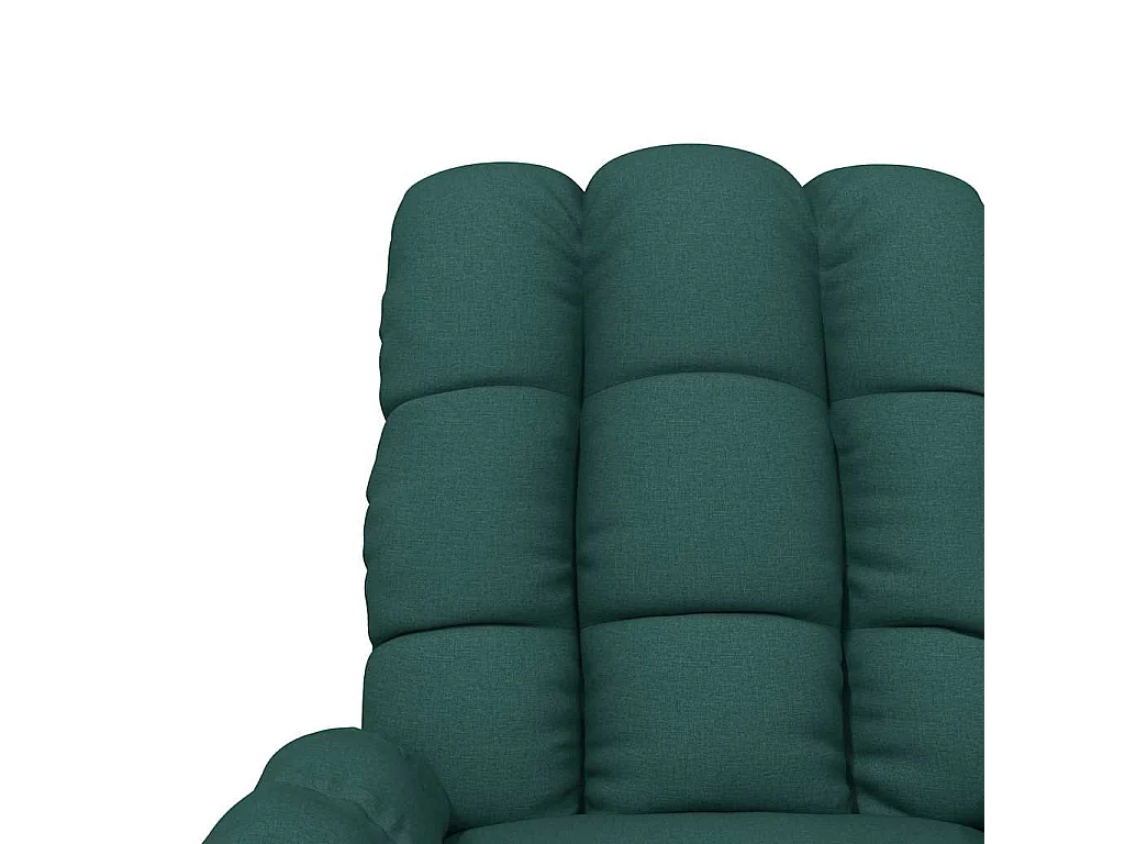 Fauteuil électrique de massage Vert foncé Tissu