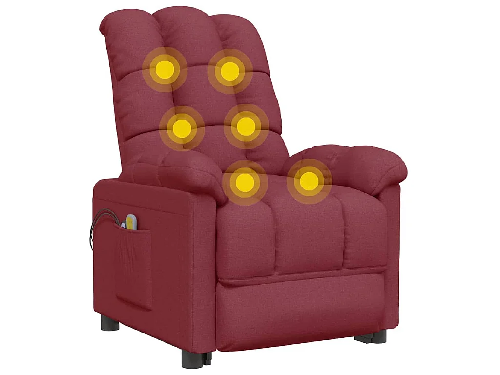 Fauteuil électrique de massage Bordeaux Tissu