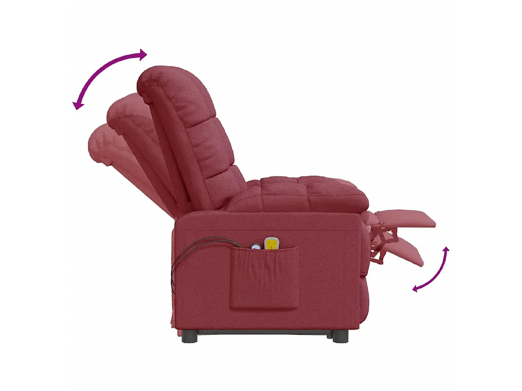 Fauteuil électrique de massage Bordeaux Tissu