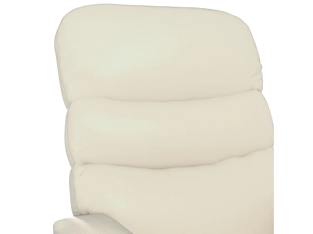 Poltrona de massagens elétrica couro artificial cor creme