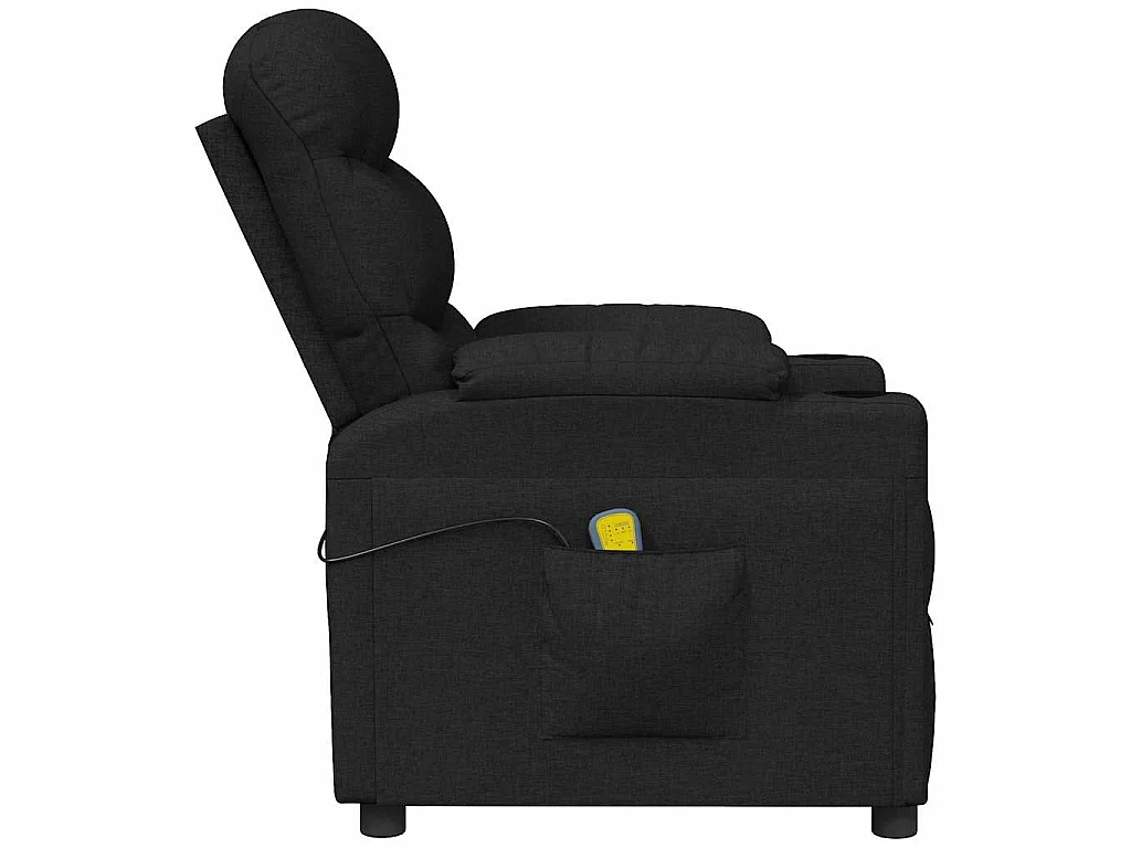 Massagesessel Elektrisch Schwarz Stoff