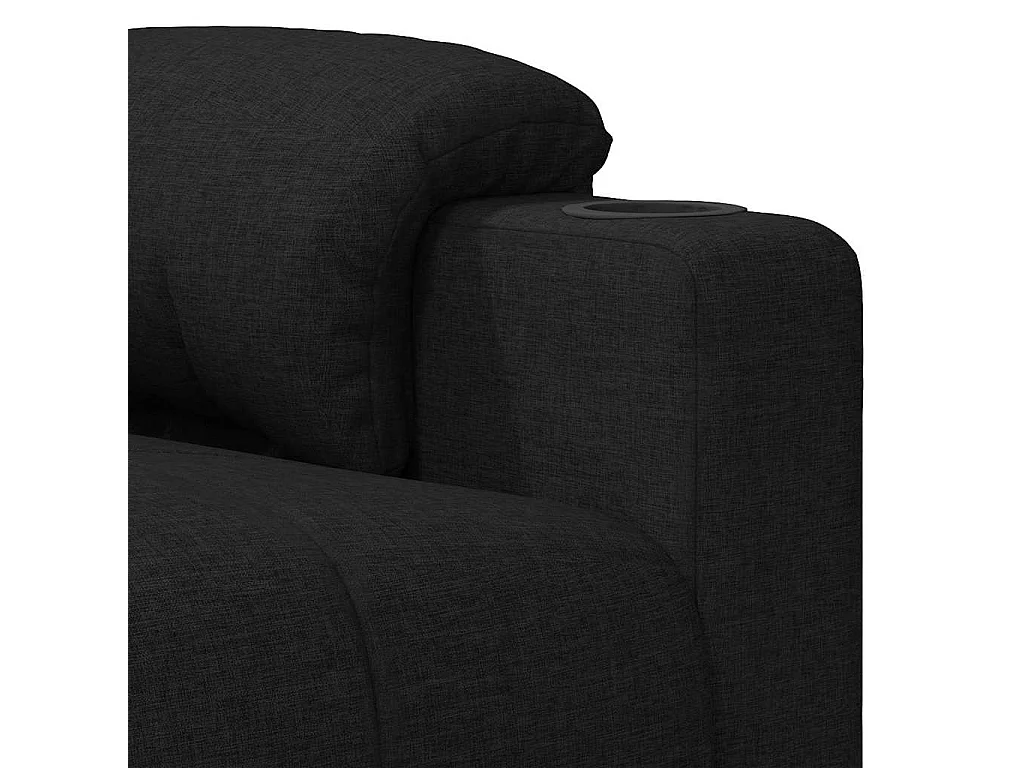 Massagesessel Elektrisch Schwarz Stoff
