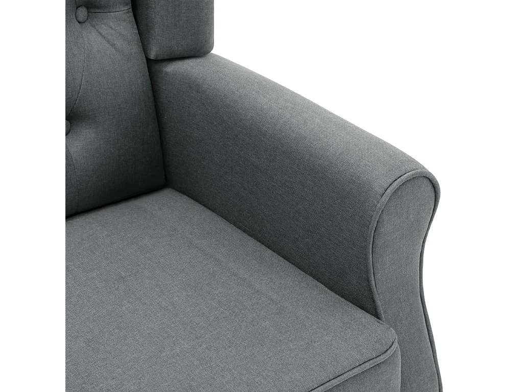 Fauteuil de massage avec repose-pied Gris clair Tissu