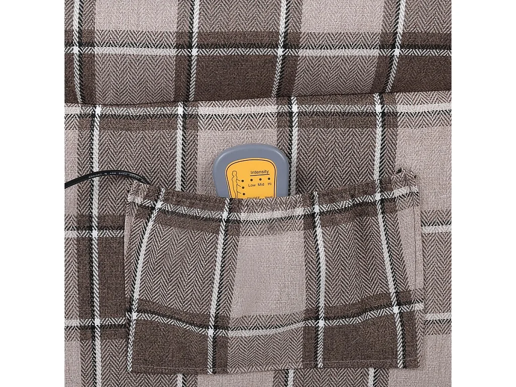 Poltrona Massaggiante Reclinabile Beige in Tessuto