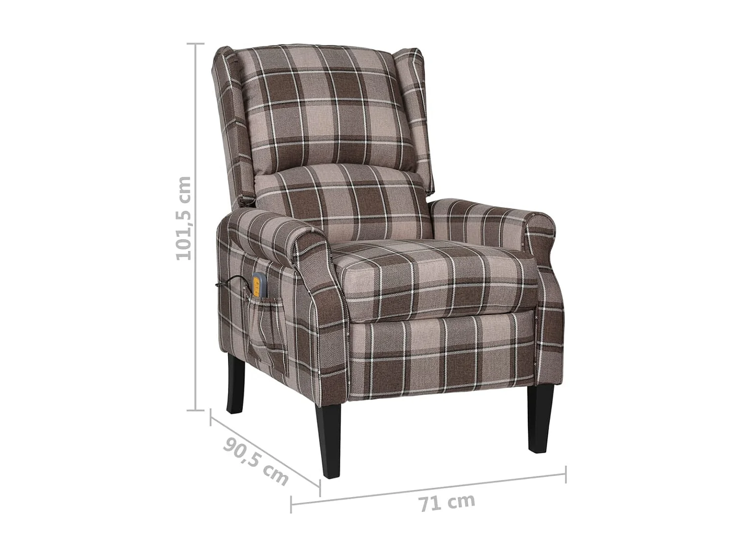 Poltrona de massagens reclinável tecido bege