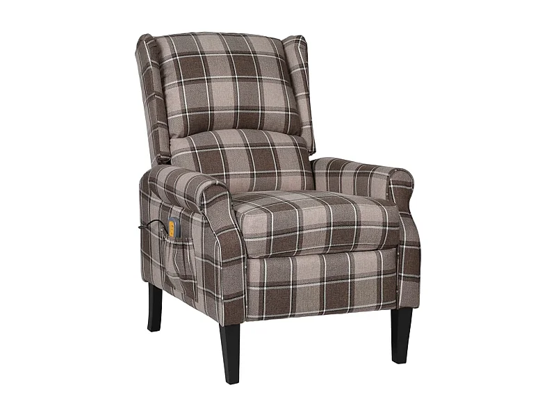 Poltrona de massagens reclinável tecido bege