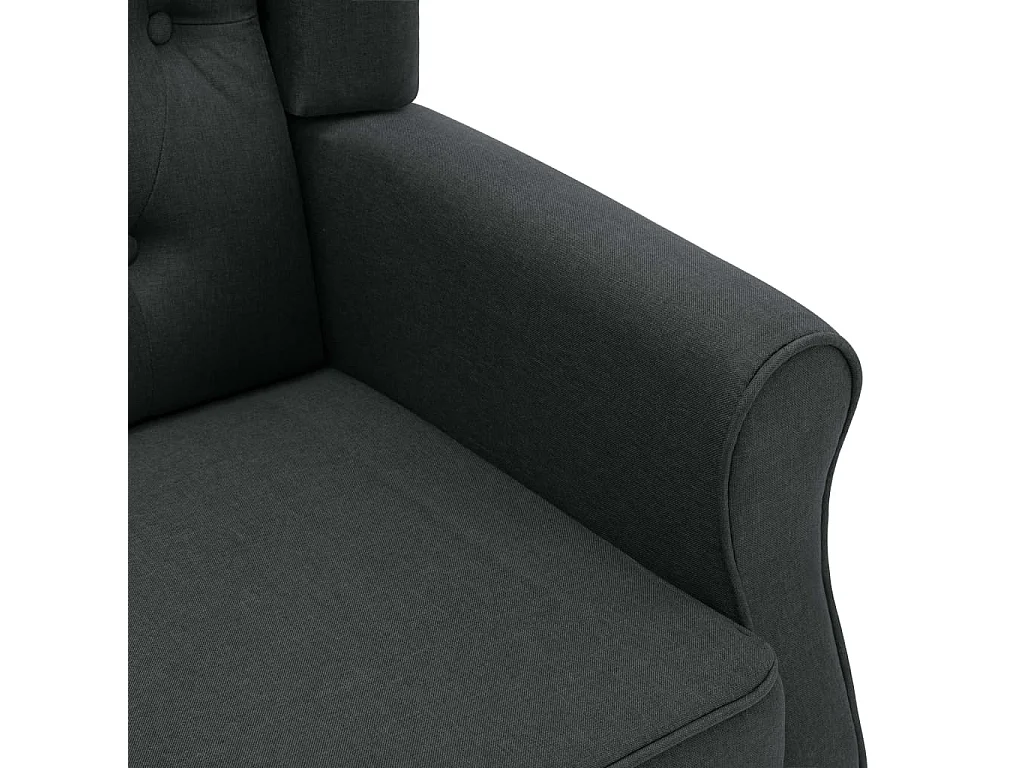 Fauteuil de massage avec repose-pied Gris foncé Tissu