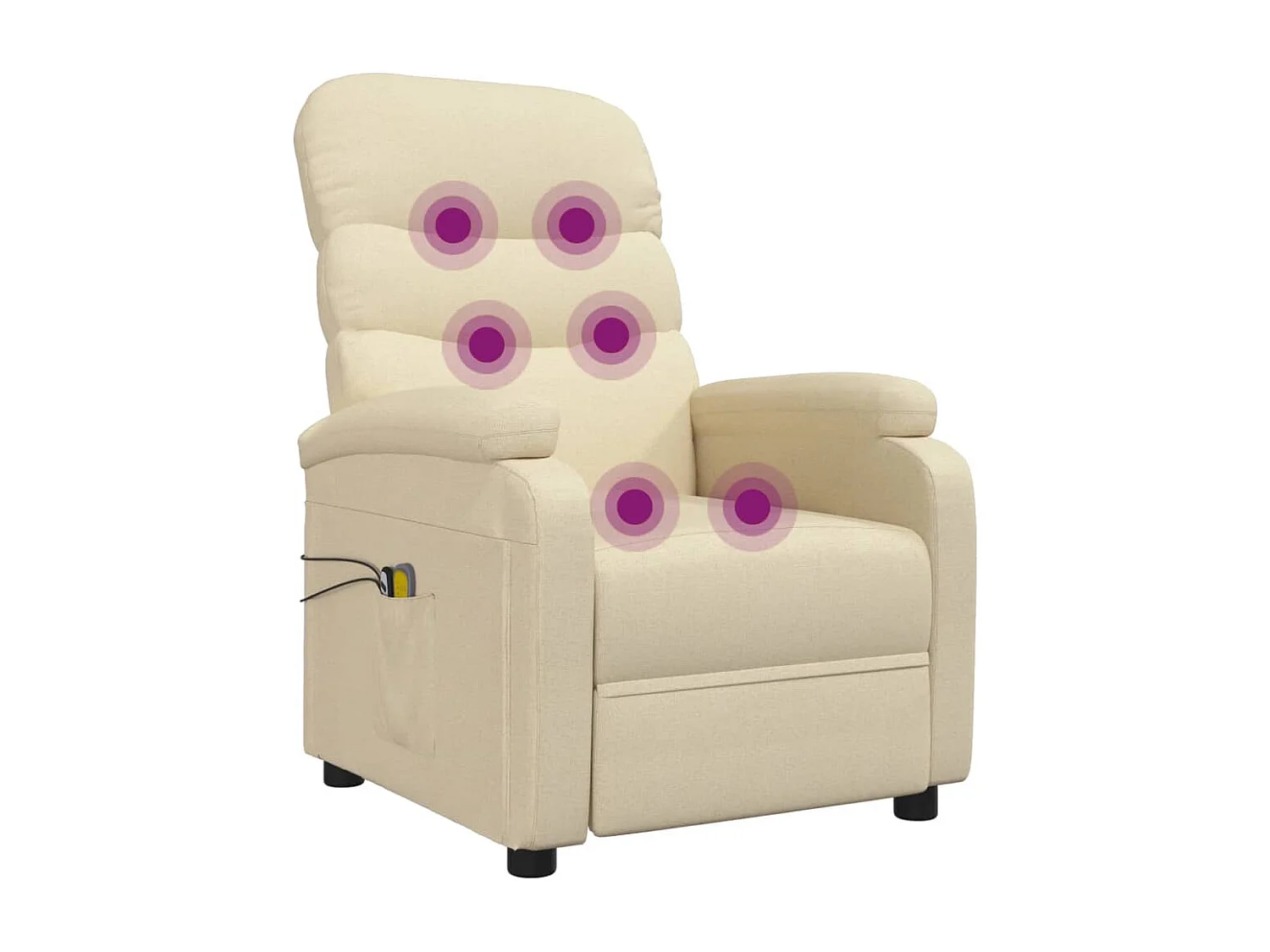 Fauteuil électrique de massage Crème Tissu