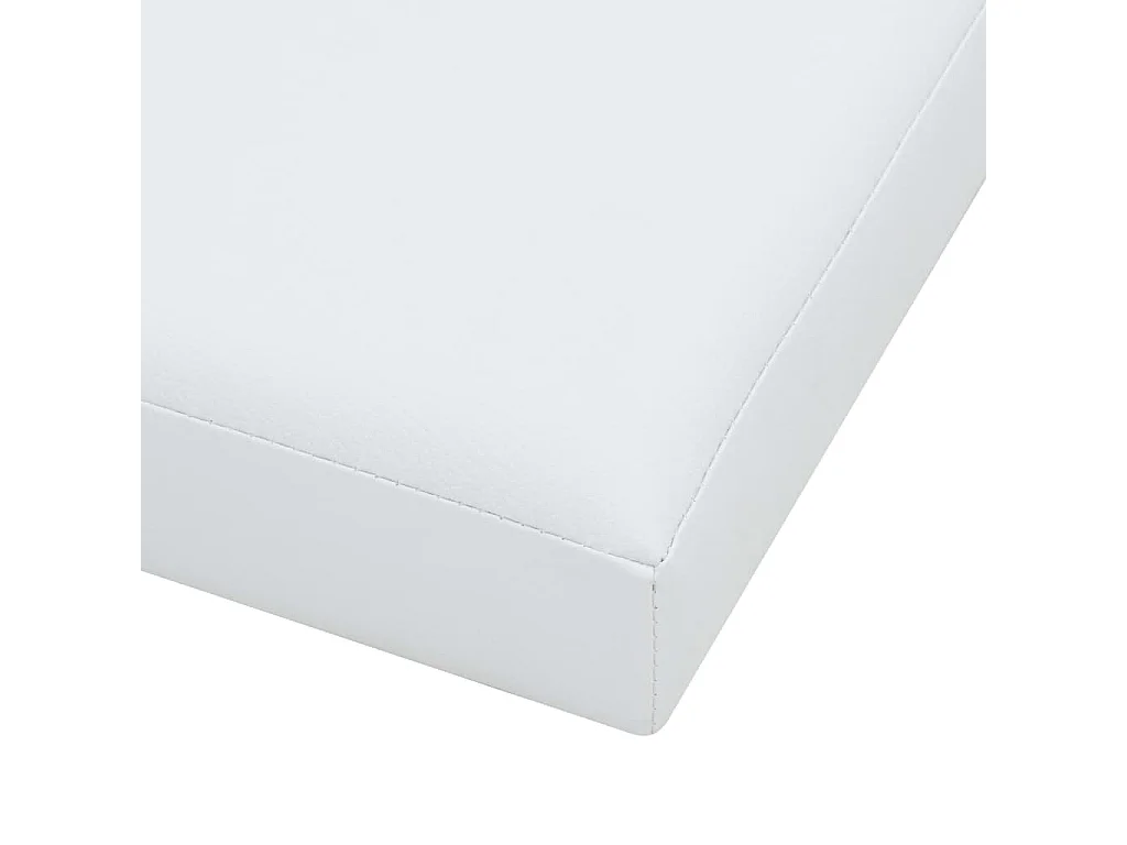 Tabourets de rangement pliables lot de 2 blanc similicuir