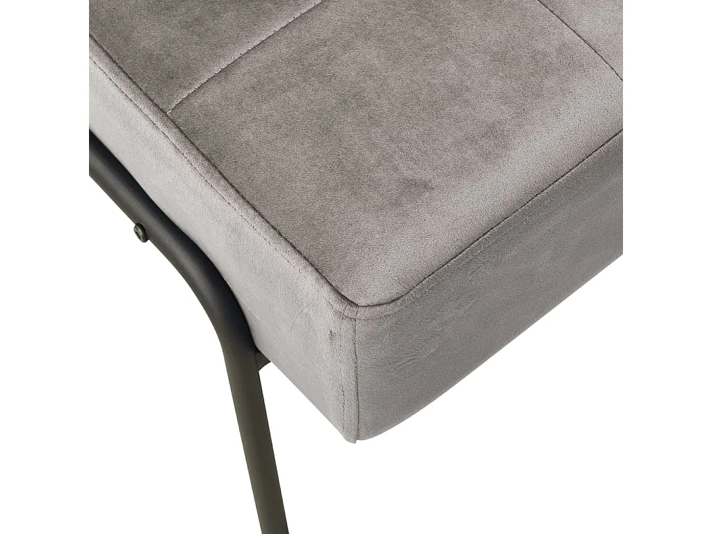 Poltrona Relax 65x79x87 cm Grigio Chiaro in Velluto