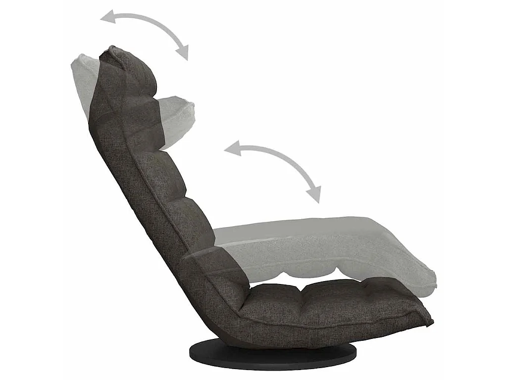 Chaise de sol pivotante Gris foncé Tissu
