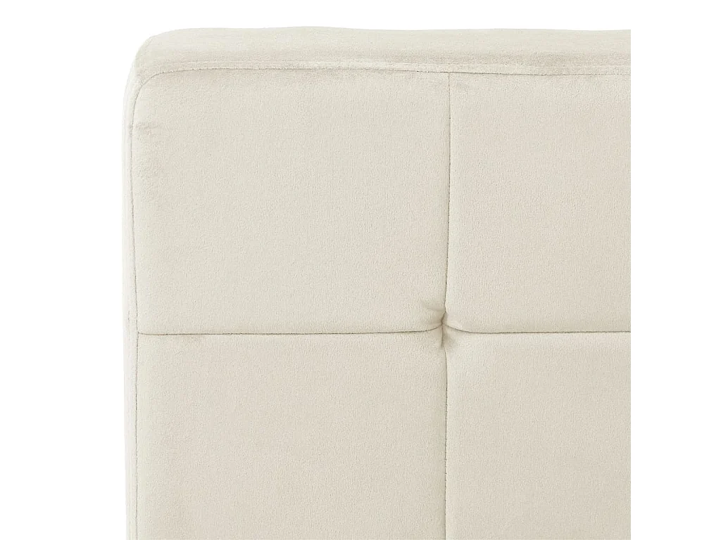 Silla de relajación de terciopelo crema blanca 65x79x87 cm