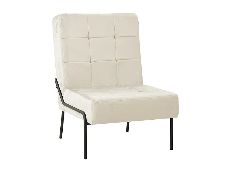 Relaxstuhl 65x79x87 cm Cremeweiß Samt