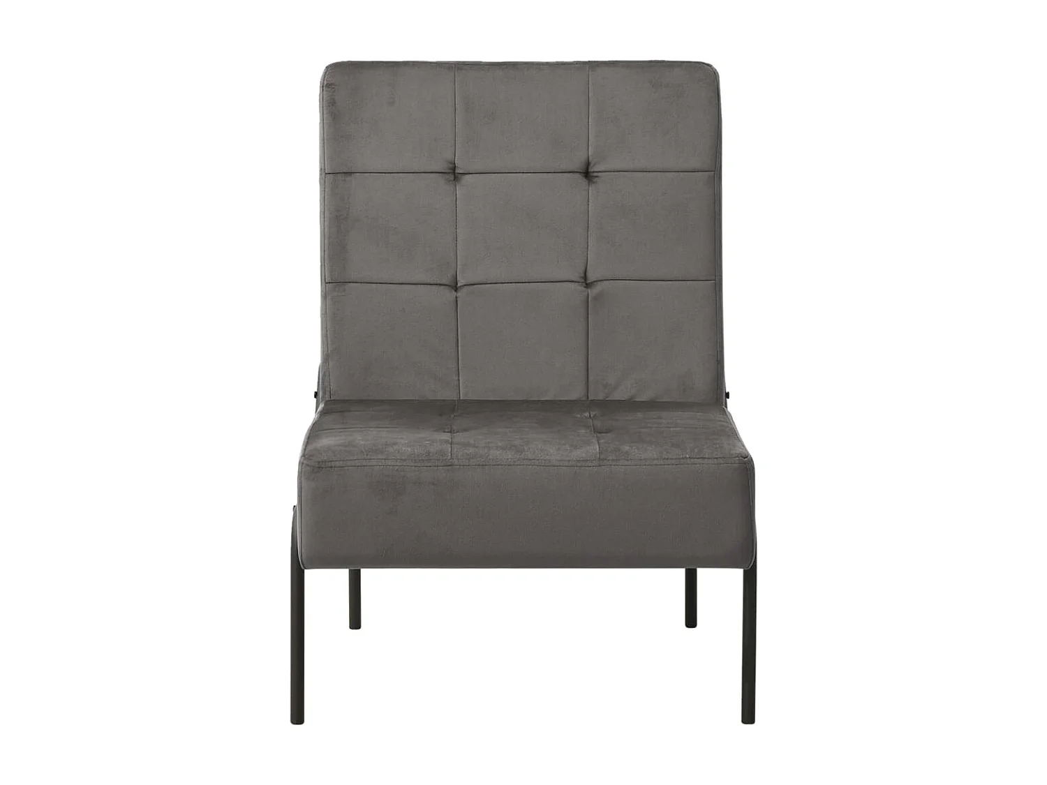Poltrona Relax 65x79x87 cm Grigio Scuro in Velluto