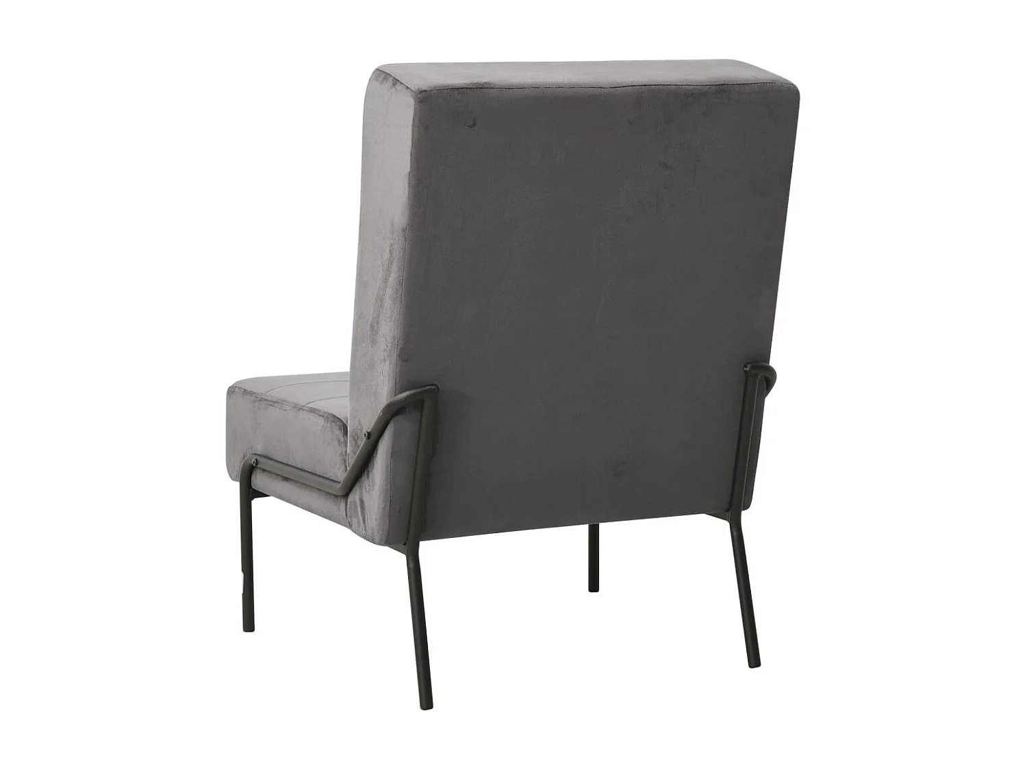 Poltrona Relax 65x79x87 cm Grigio Scuro in Velluto