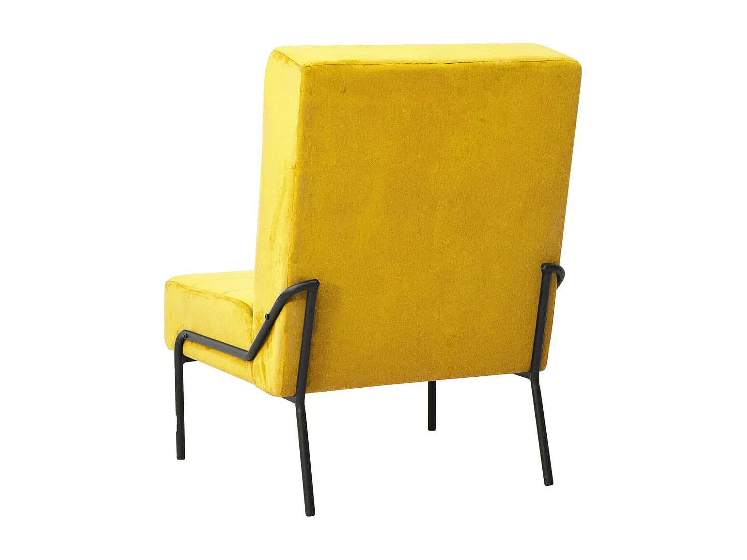 Silla de relajación de terciopelo amarillo mostaza 65x79x87 cm