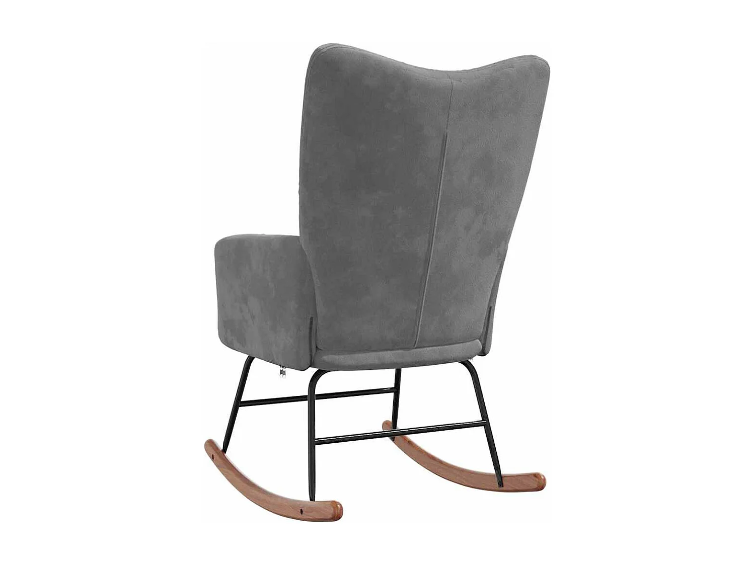 Chaise à bascule Gris foncé Velours