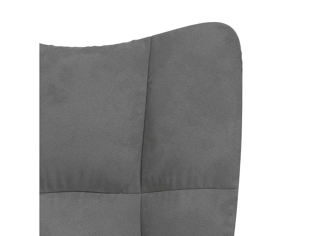 Chaise à bascule Gris foncé Velours