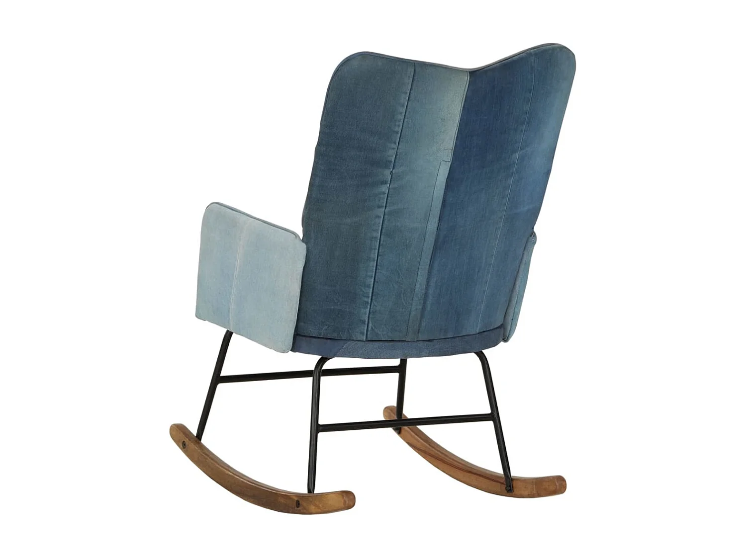 Chaise à bascule Denim Bleu Toile patchwork