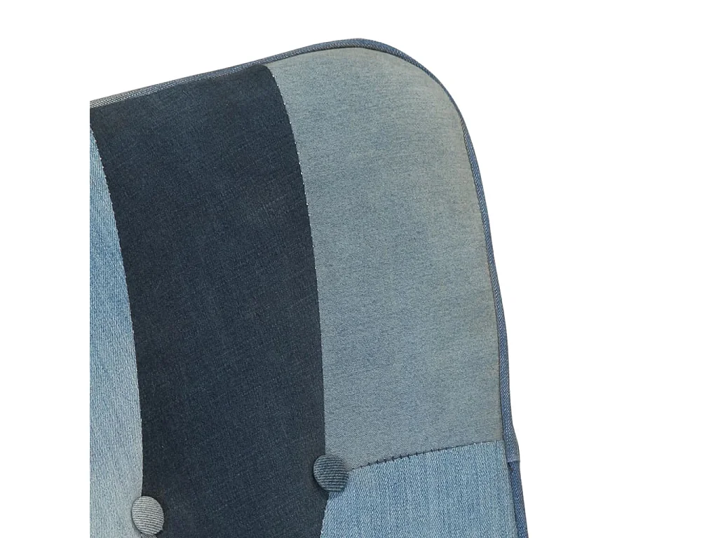 Chaise à bascule Denim Bleu Toile patchwork