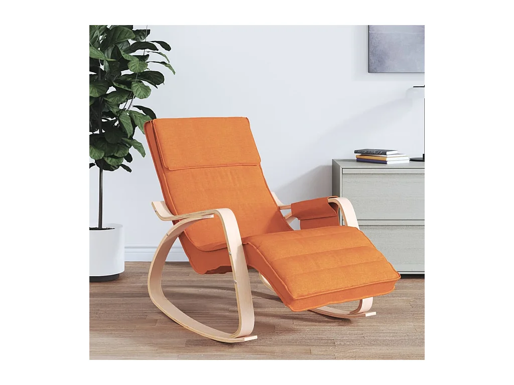 Chaise à bascule Jaune foncé Tissu