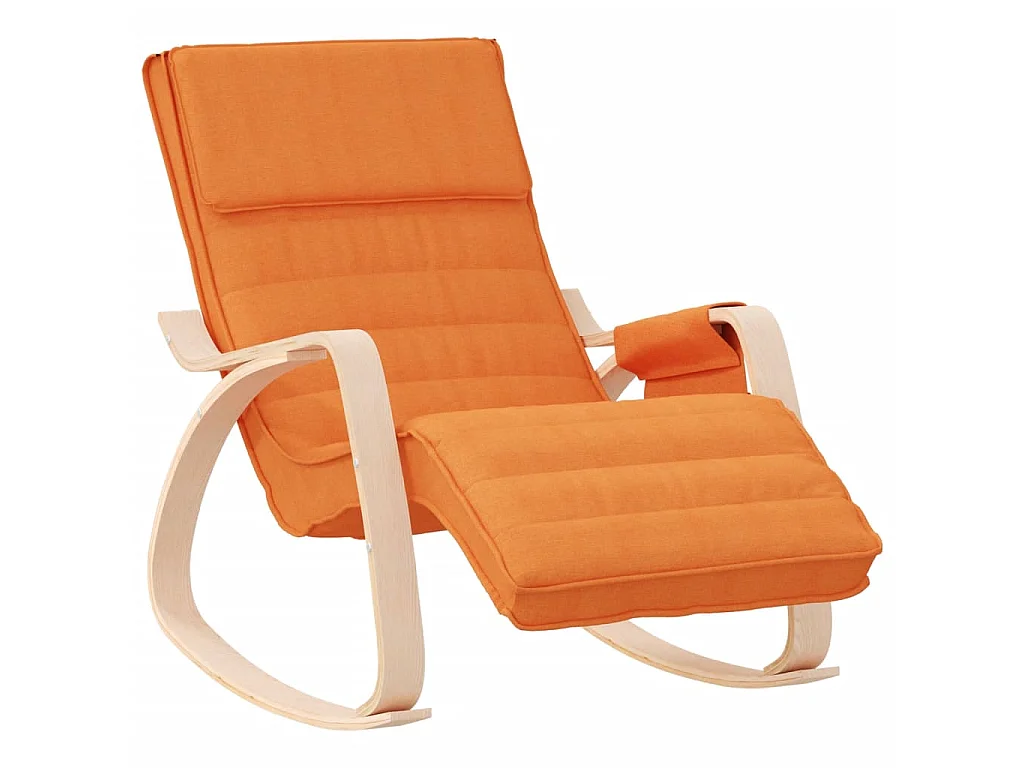 Sedia a Dondolo Giallo Scuro in Tessuto