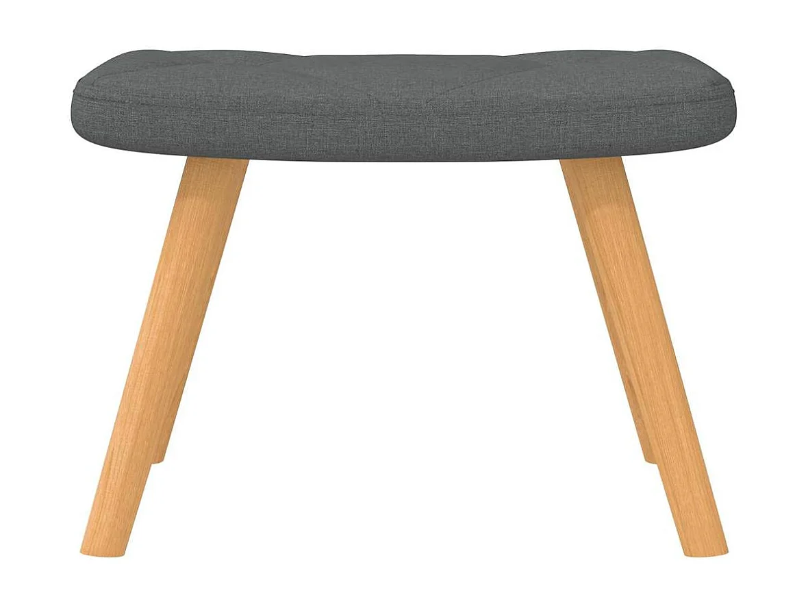 Schaukelsessel mit Hocker Dunkelgrau Stoff