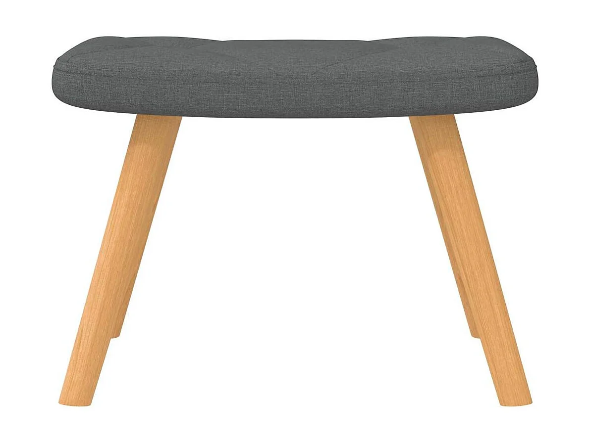 Schaukelsessel mit Hocker Dunkelgrau Stoff