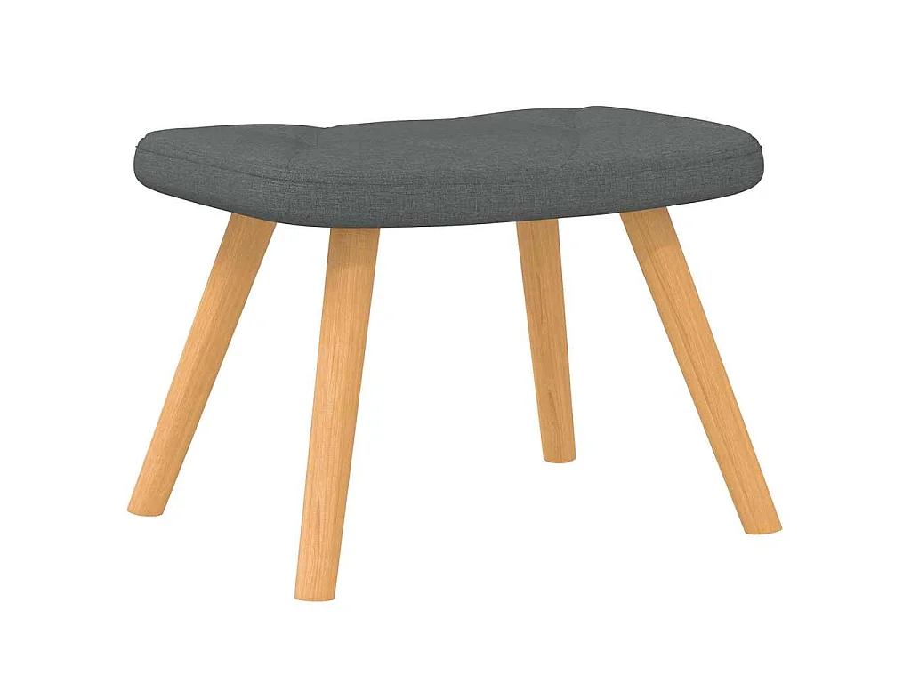 Chaise à bascule avec repose-pied Gris foncé Tissu