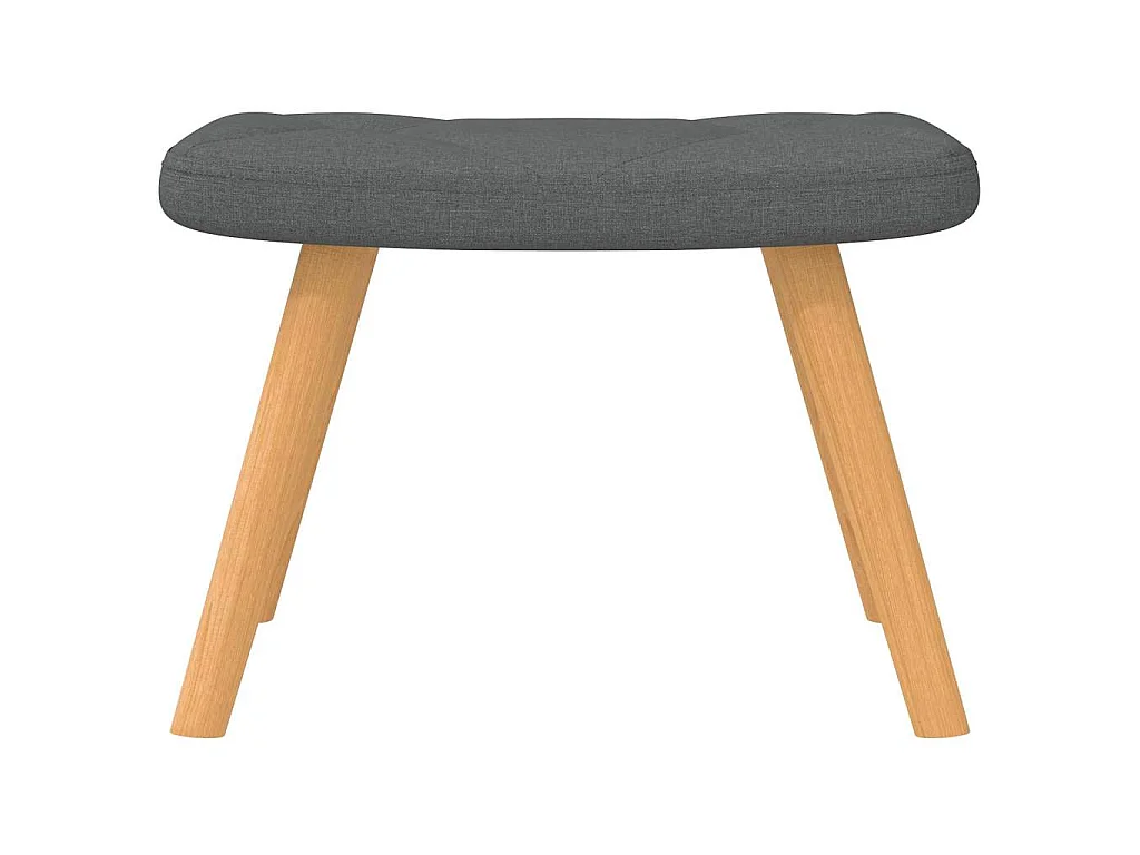Chaise à bascule avec repose-pied Gris foncé Tissu