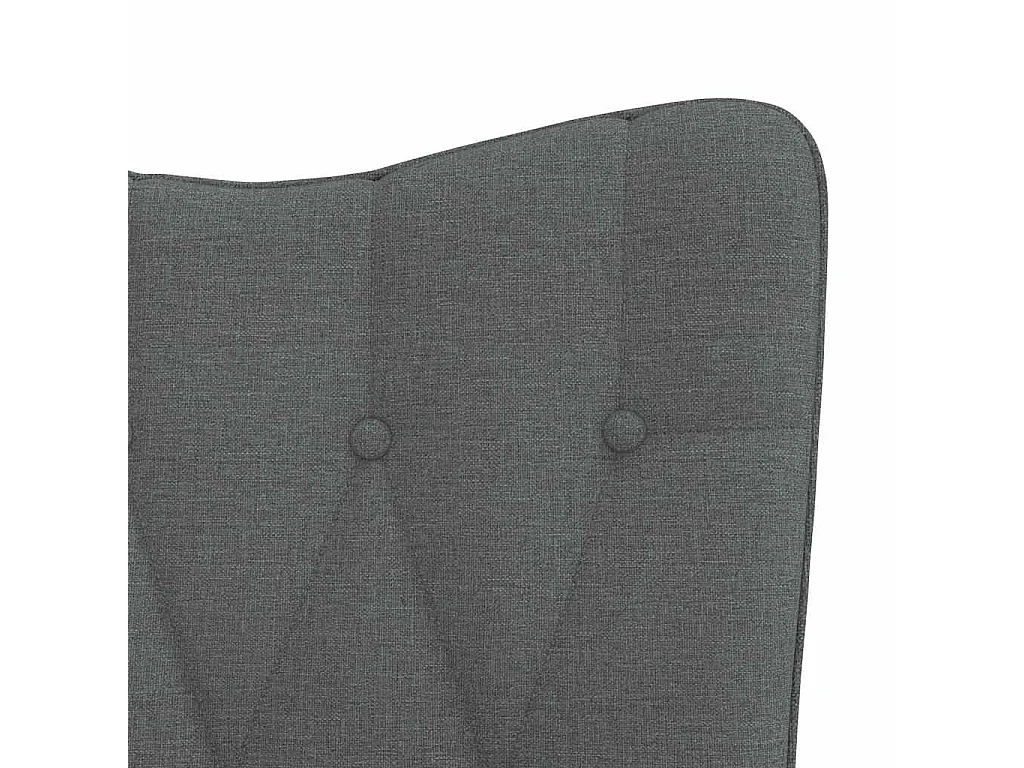 Chaise à bascule avec repose-pied Gris foncé Tissu