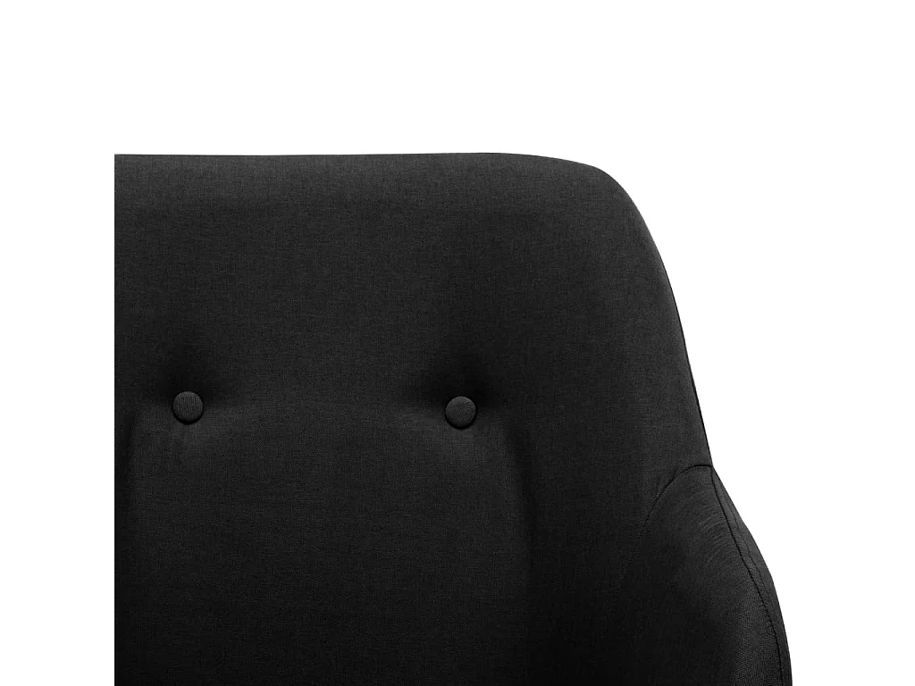 Chaise à bascule Noir Tissu