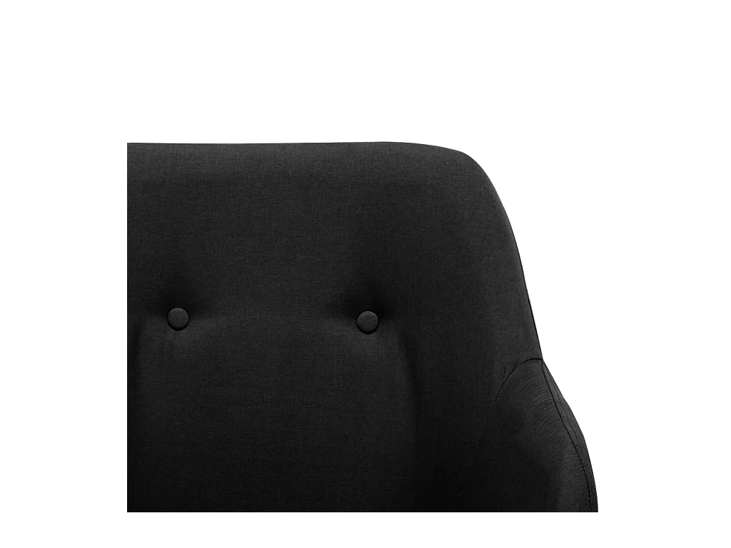 Schaukelstuhl Schwarz Stoff