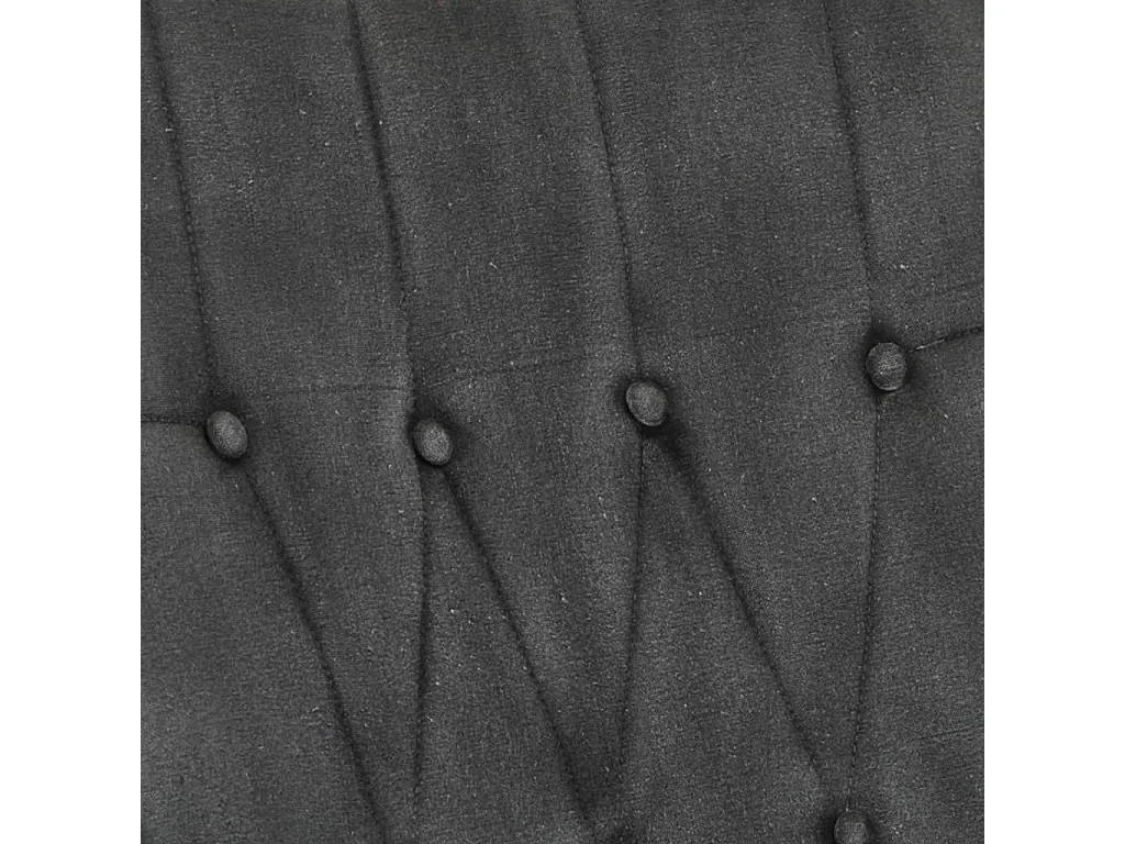 Chaise à bascule avec repose-pied Noir vintage Toile