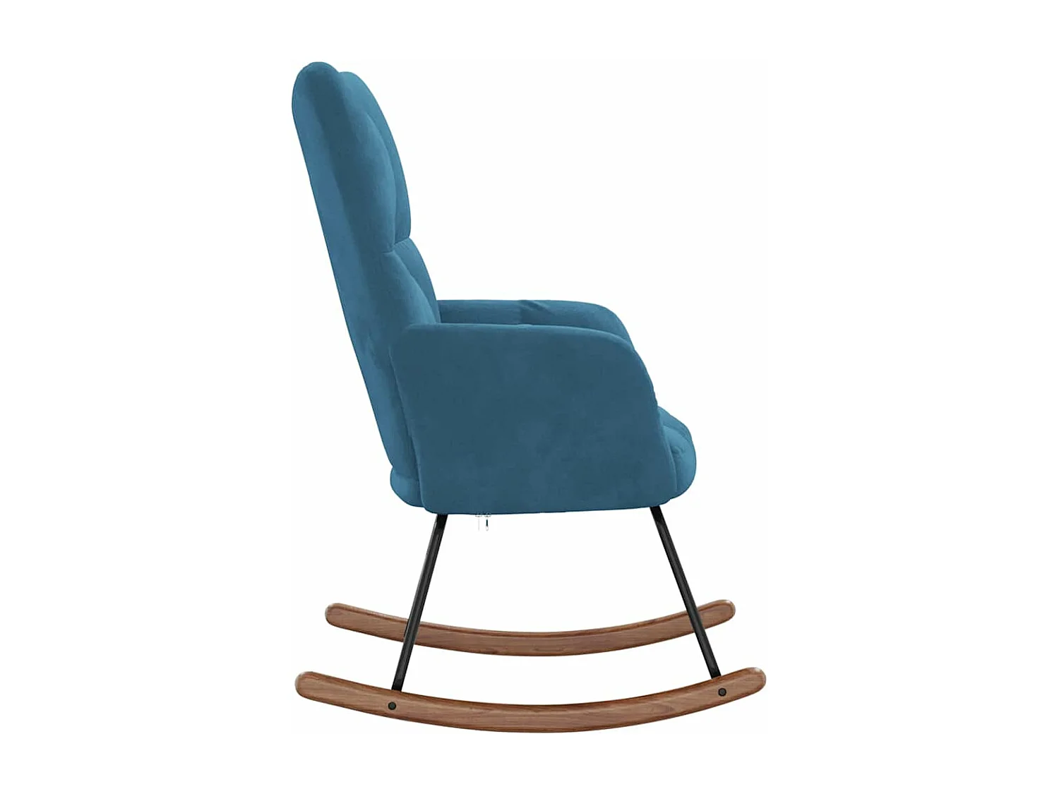 Schommelstoel fluweel blauw