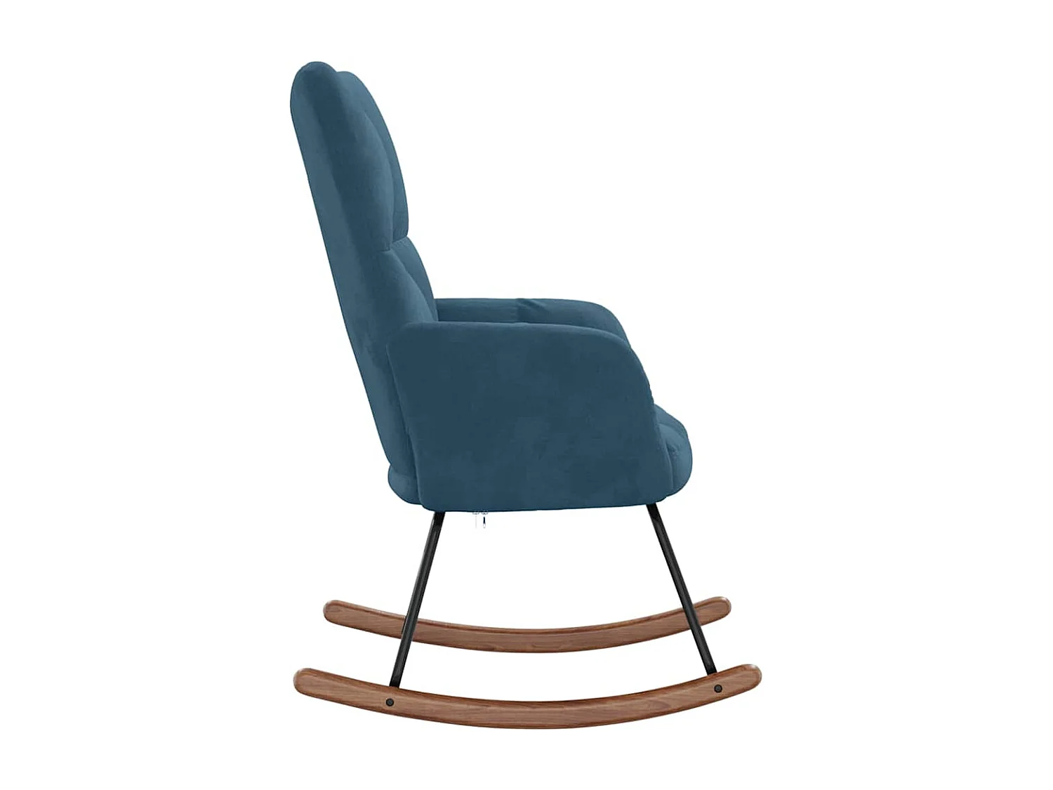 Chaise à bascule Bleu Velours