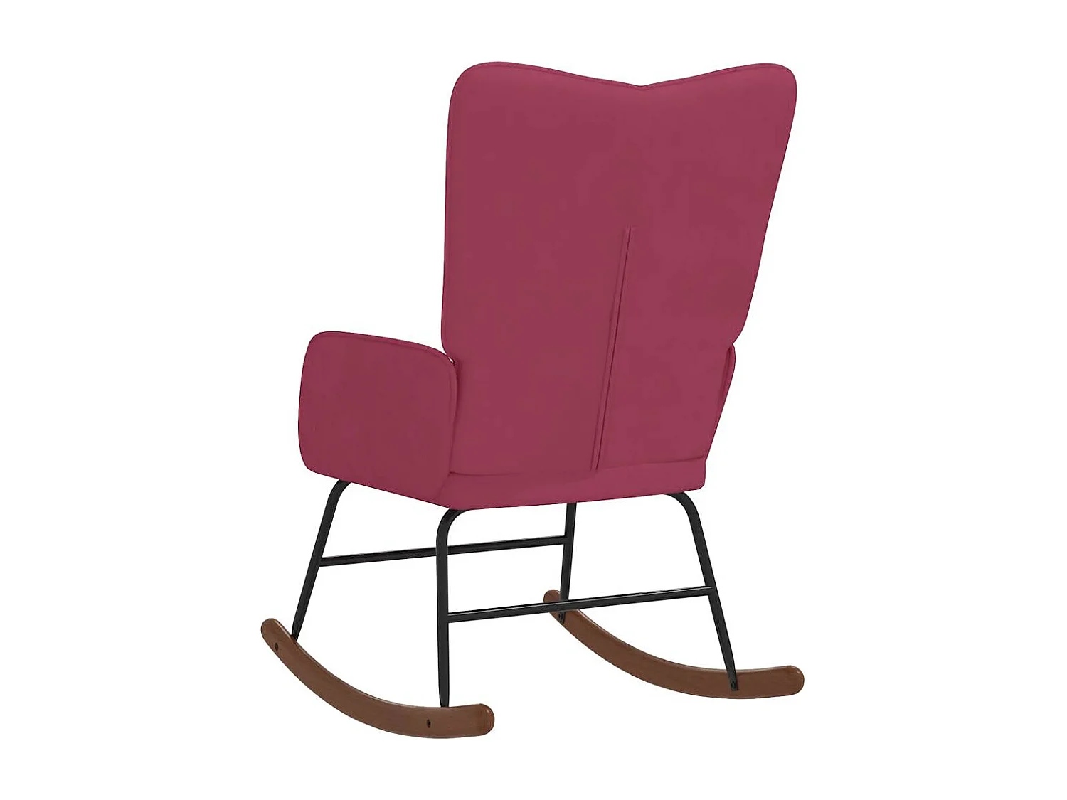 Schommelstoel fluweel wijnrood