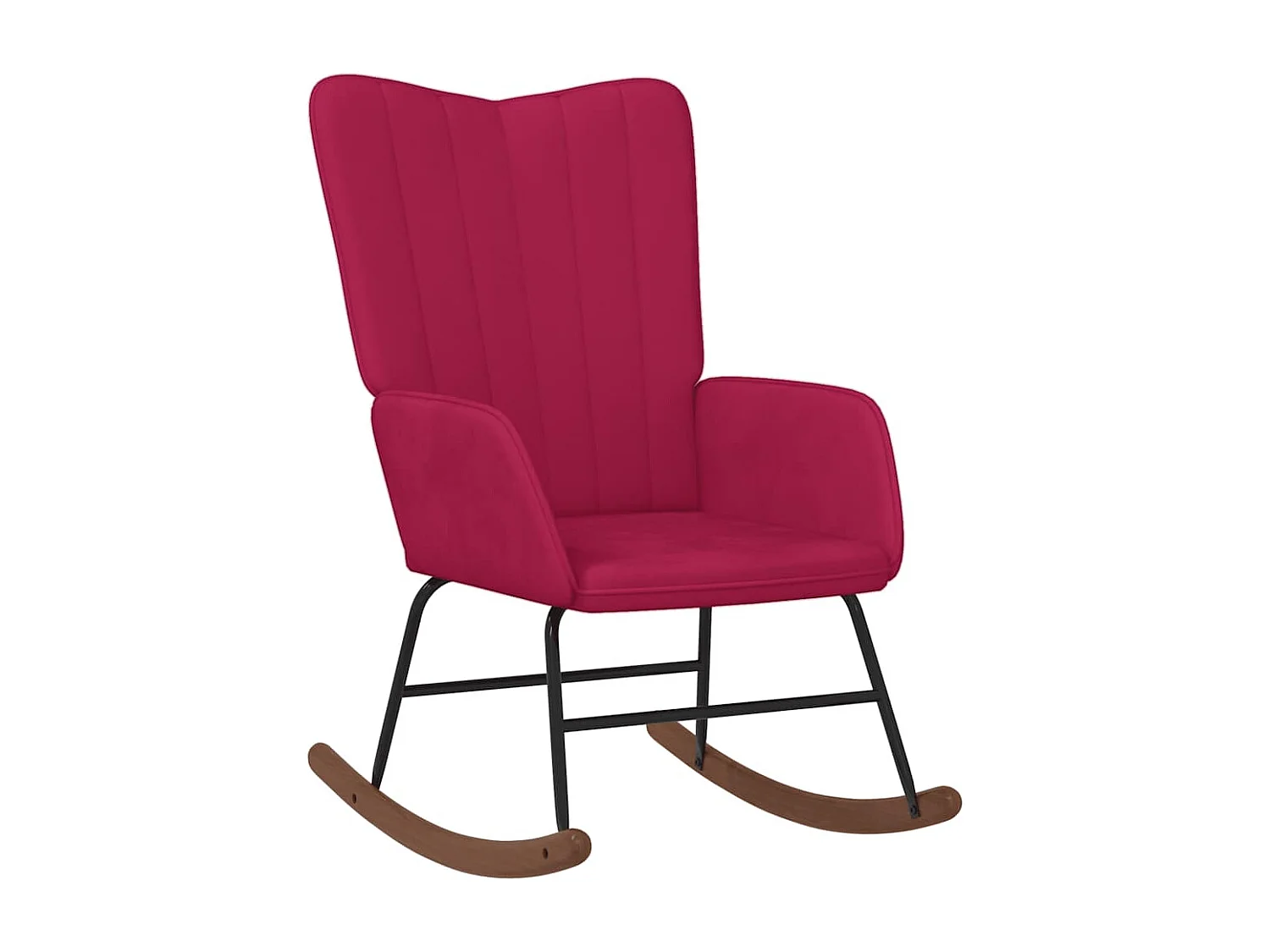 Chaise à bascule Rouge bordeaux Velours