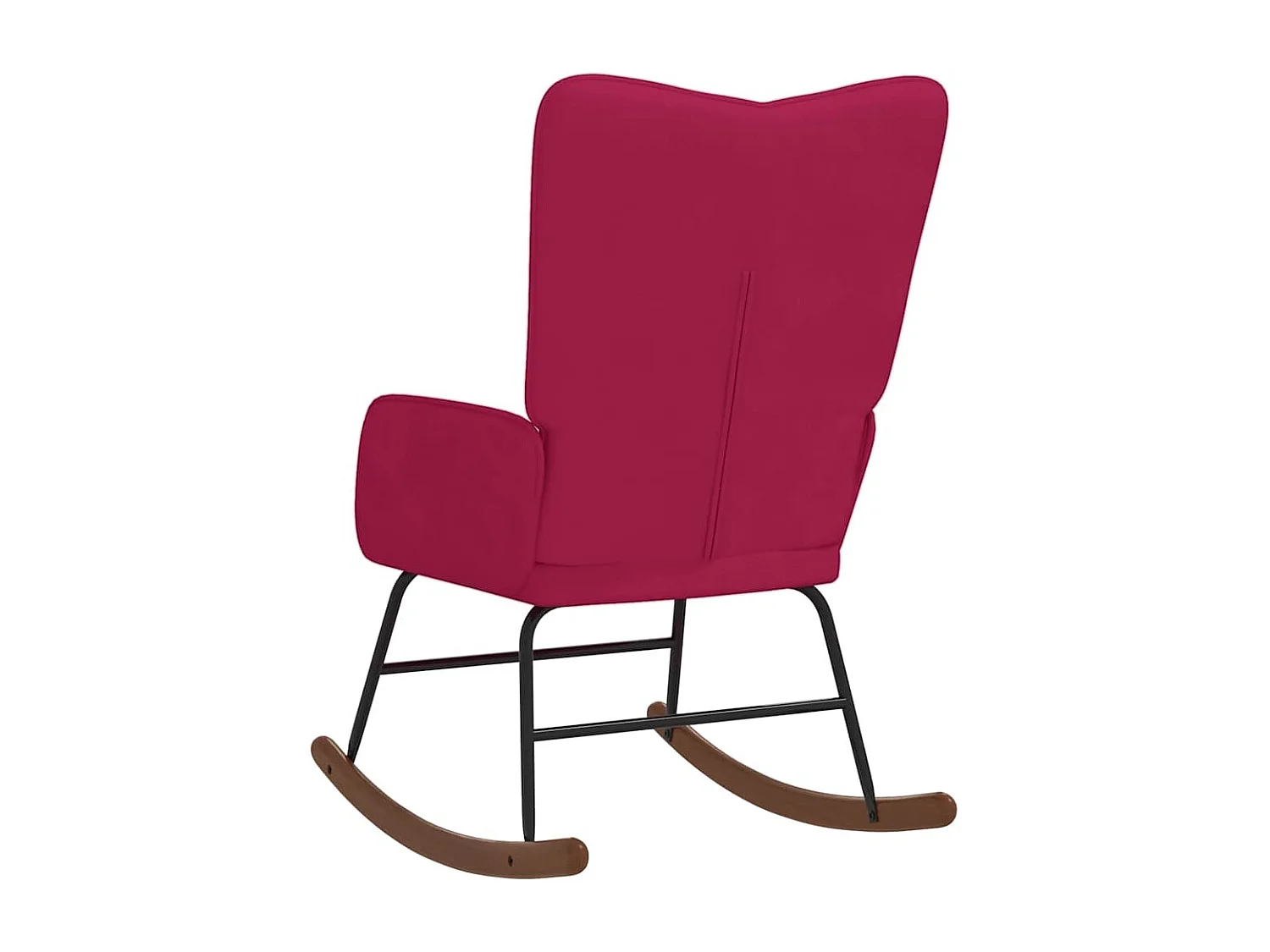 Chaise à bascule Rouge bordeaux Velours