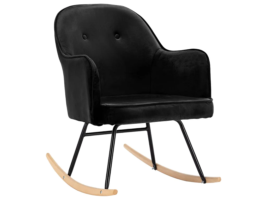 Chaise à bascule Noir Velours