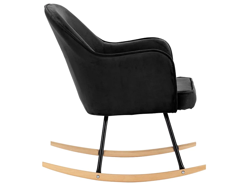 Chaise à bascule Noir Velours