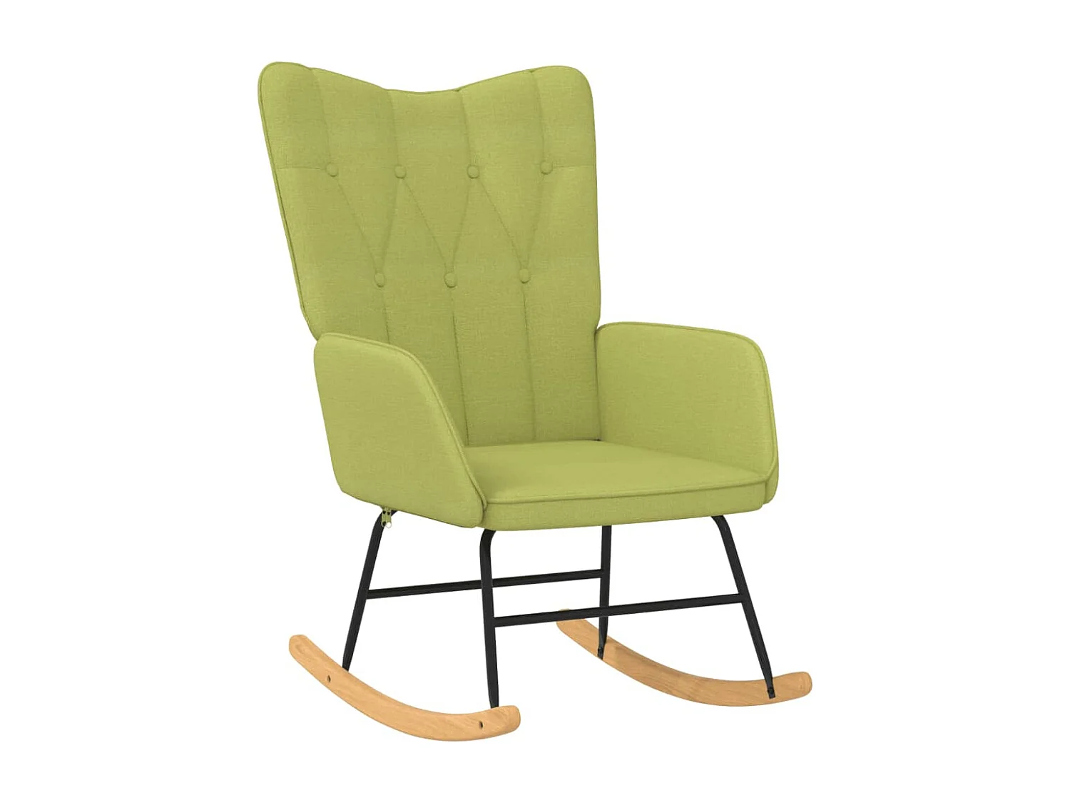 Chaise à bascule Vert Tissu