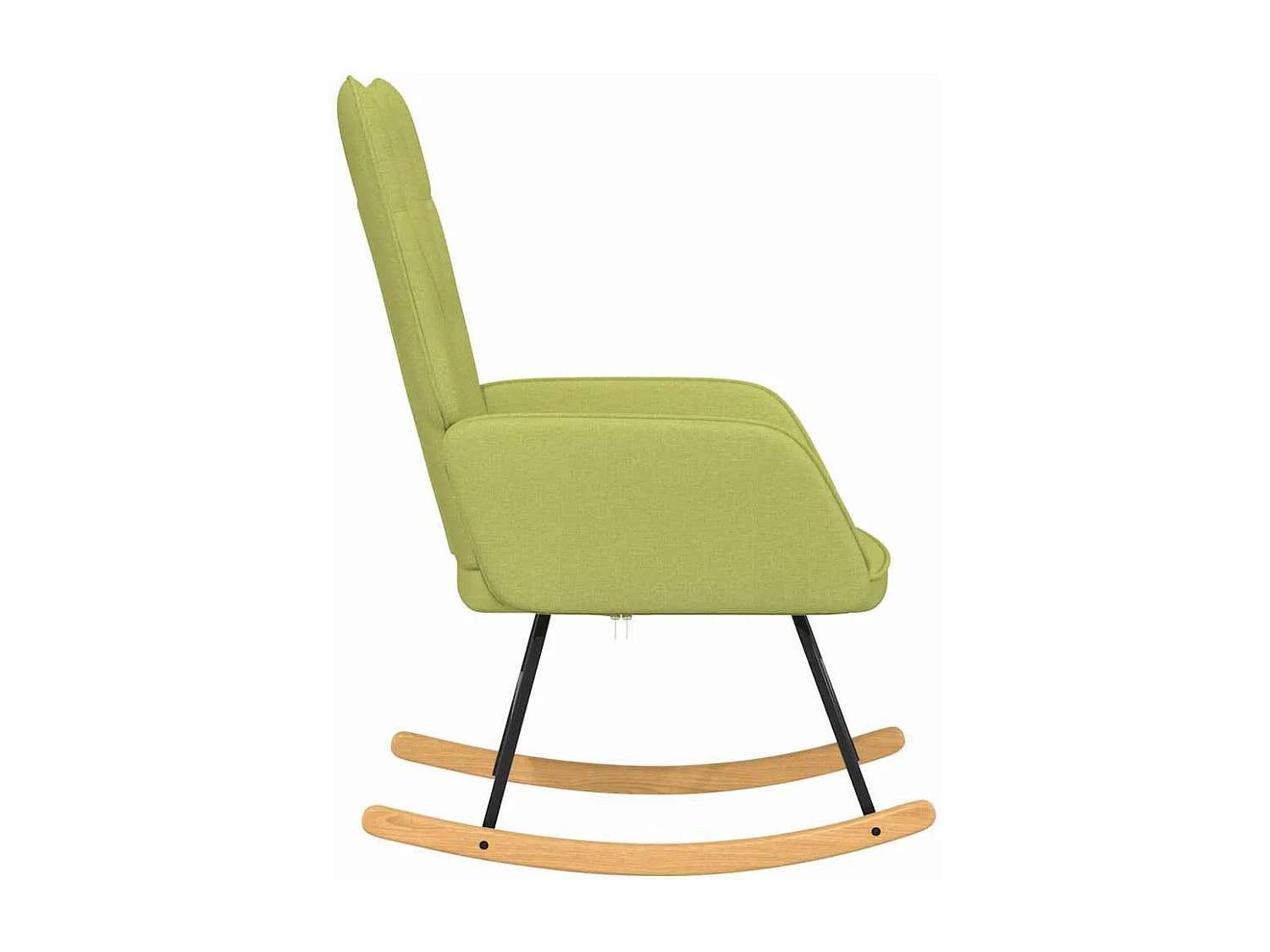 Chaise à bascule Vert Tissu