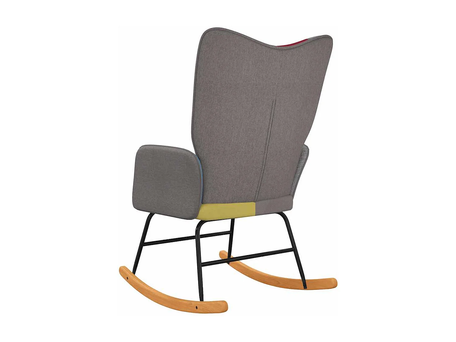 Silla mecedora de tela Patchwork