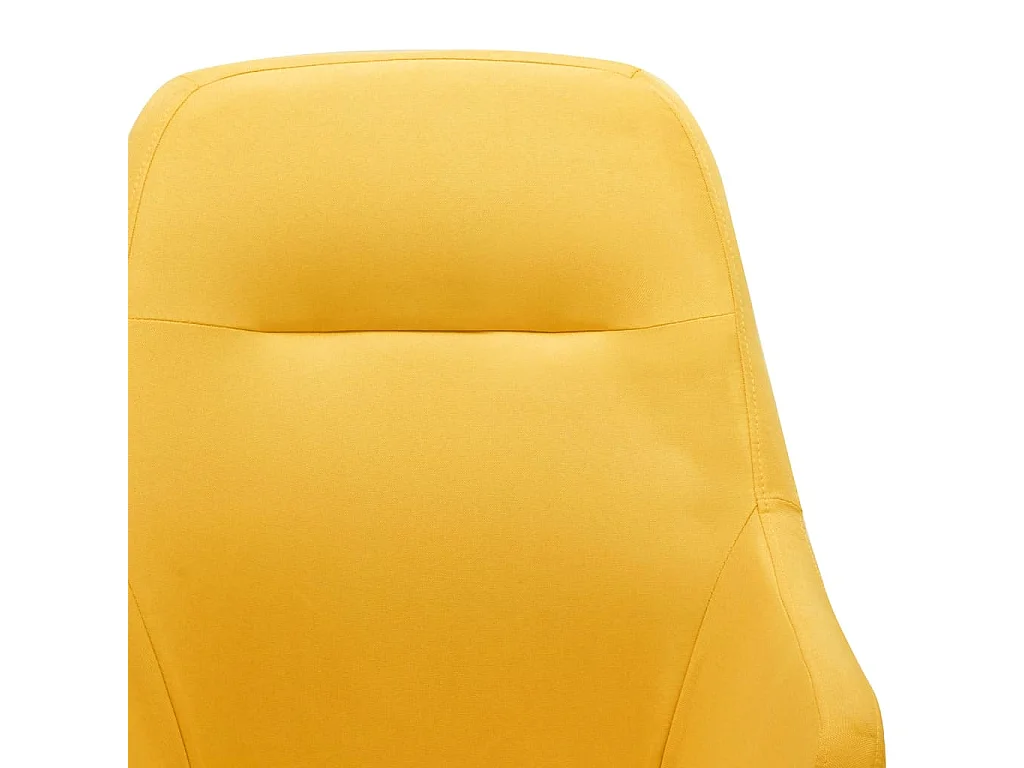 Silla mecedora de tela amarilla mostaza