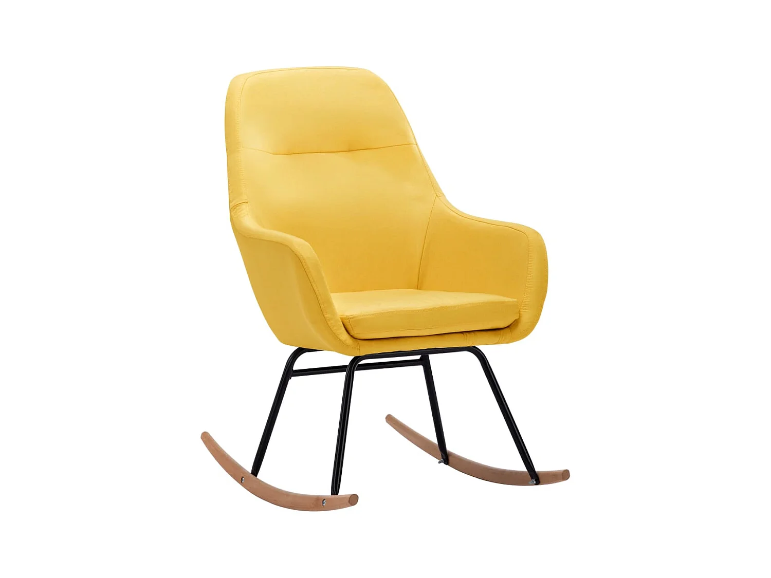 Chaise à bascule Jaune moutarde Tissu