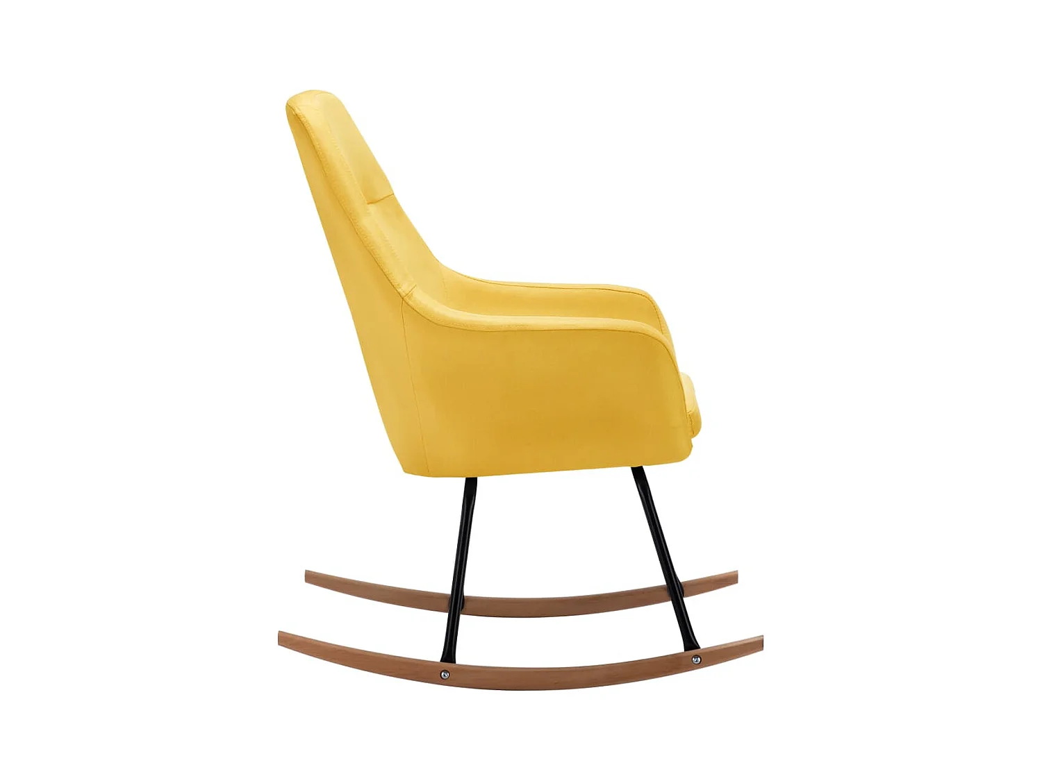 Chaise à bascule Jaune moutarde Tissu