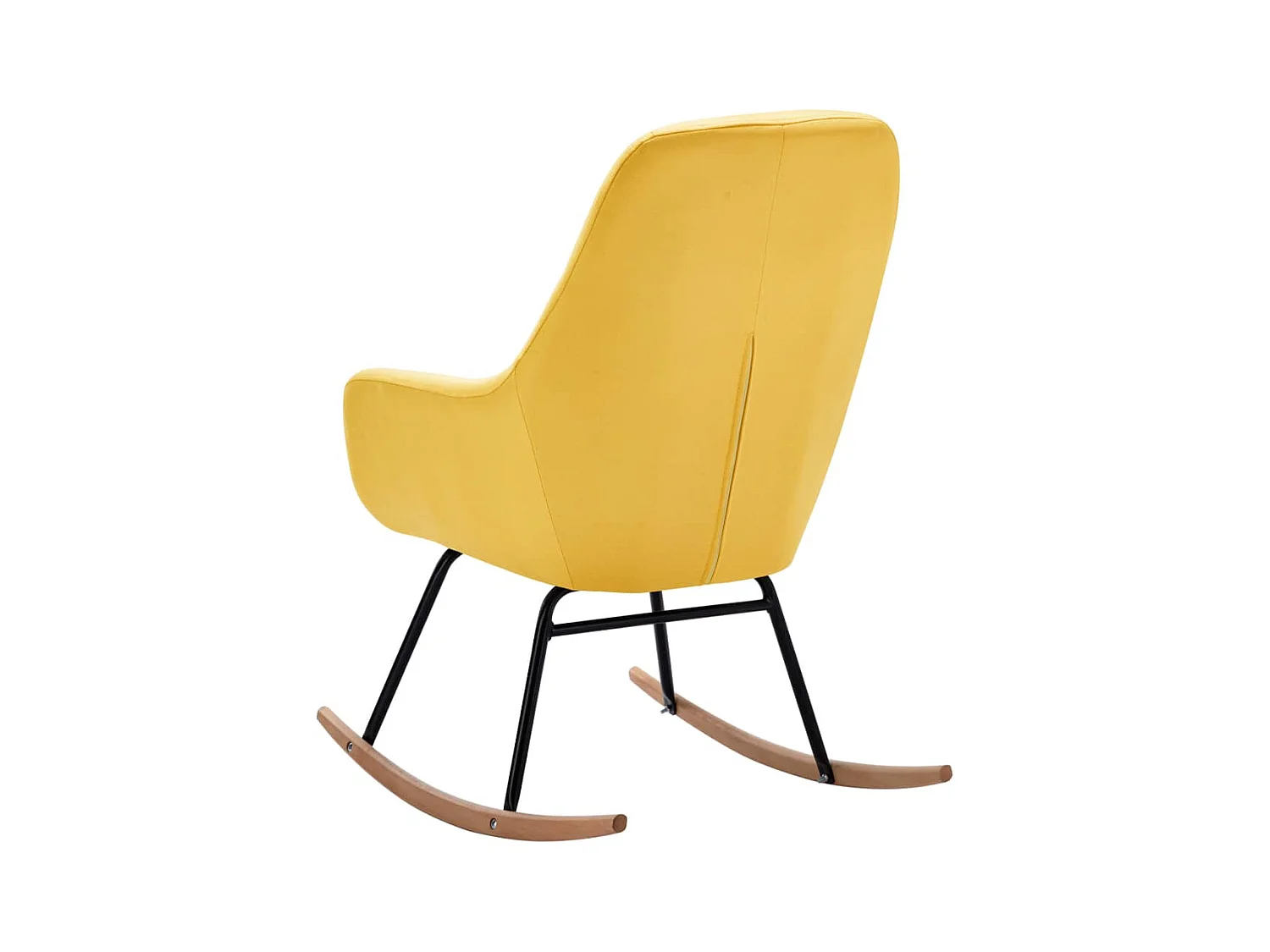 Chaise à bascule Jaune moutarde Tissu