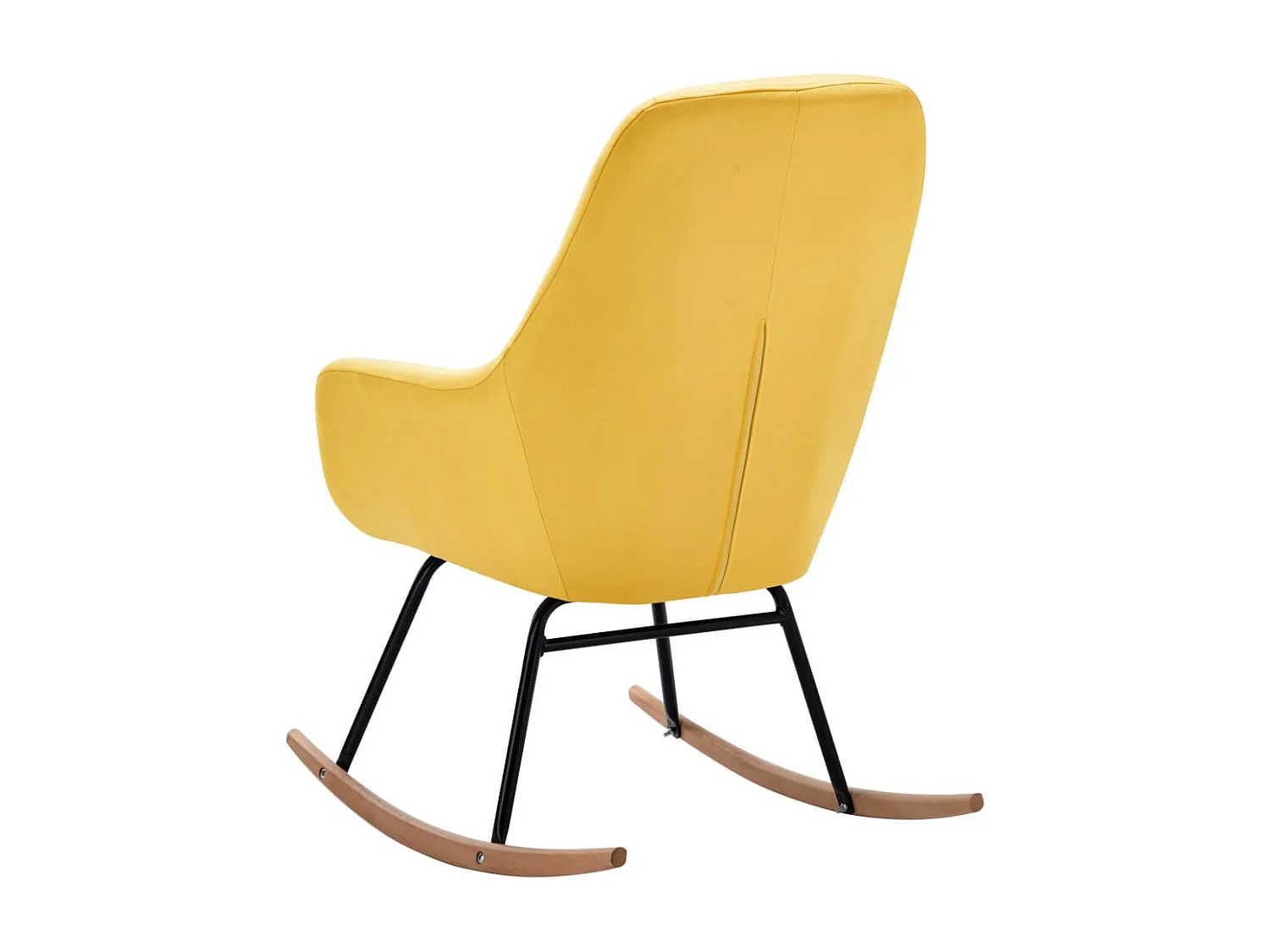 Chaise à bascule Jaune moutarde Tissu