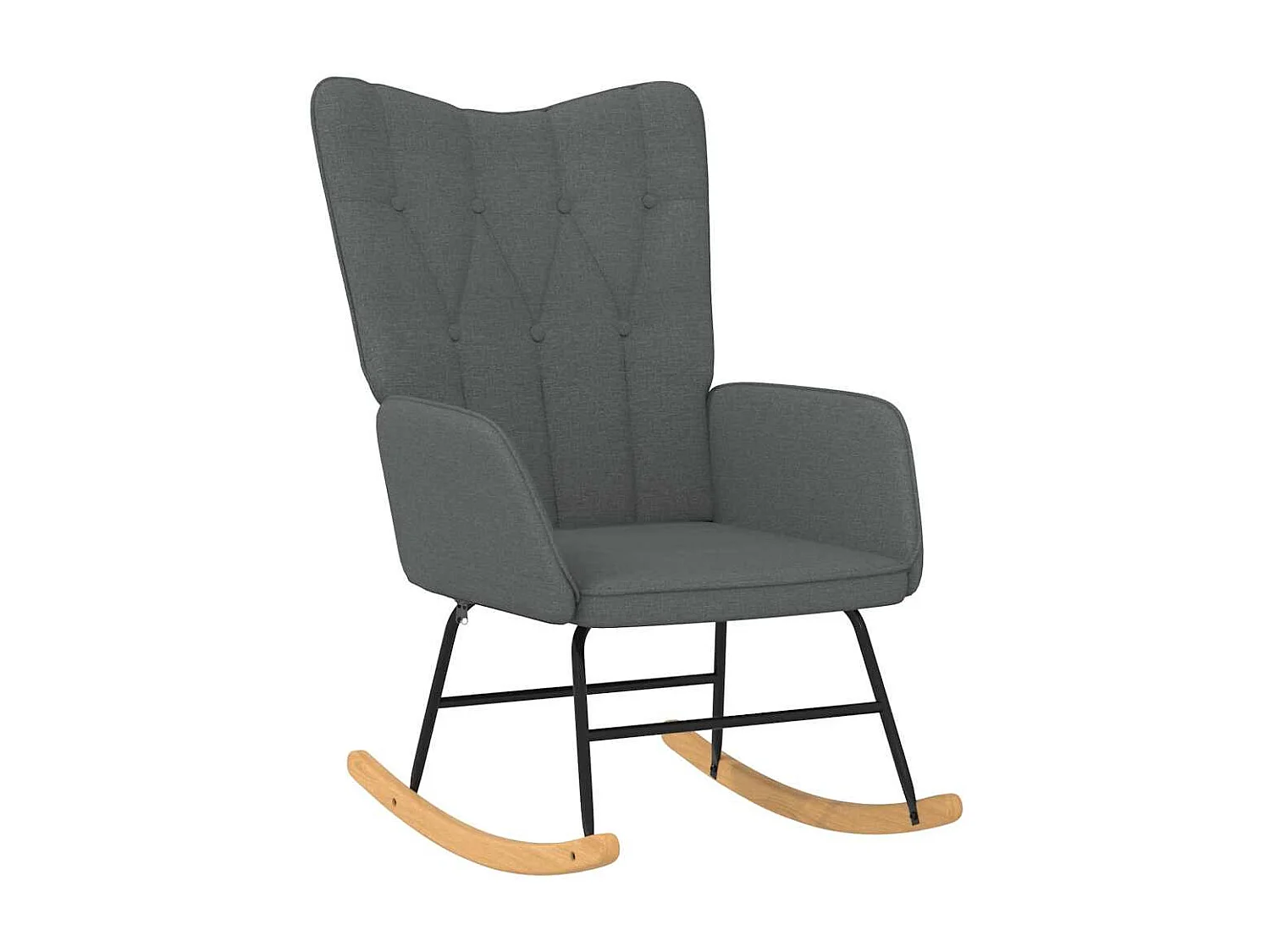 Chaise à bascule Gris foncé Tissu